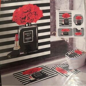 *BRAND 🆕* Designer Fashion Monogram Full Bathroom Set (4 piece set)